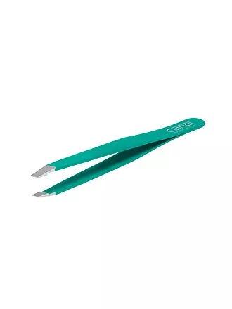 CANAL | Pinza de depilar inoxidable/inclinada 95 mm (Verde) 2069 | 